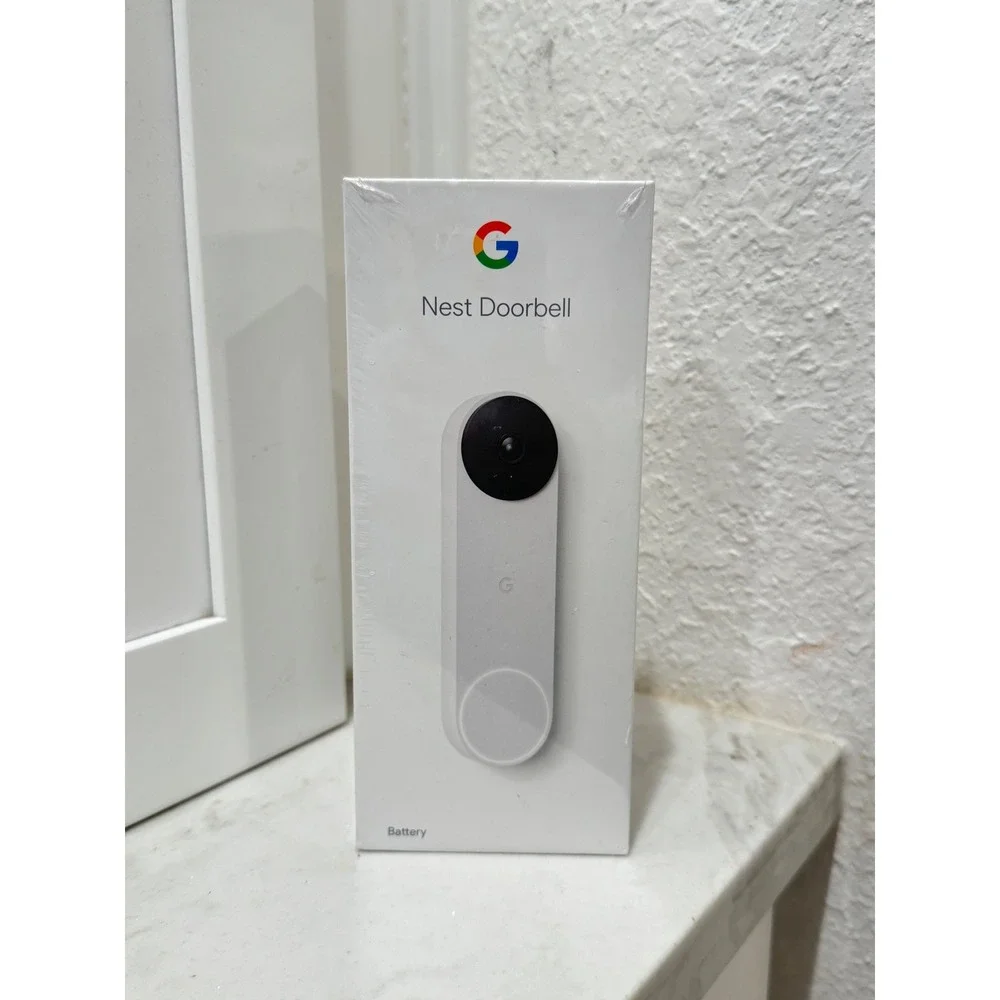 NEW Google Nest Doorbell Battery Snow White GA01318-Wireless Smart Home Security